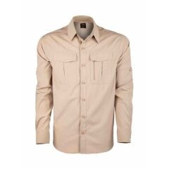 VAV Uzun Kol Gömlek Tacflex-02 Koyu Bej - M