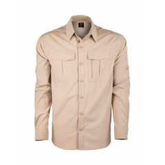 VAV Uzun Kol Gömlek Tacflex-02 Koyu Bej - M