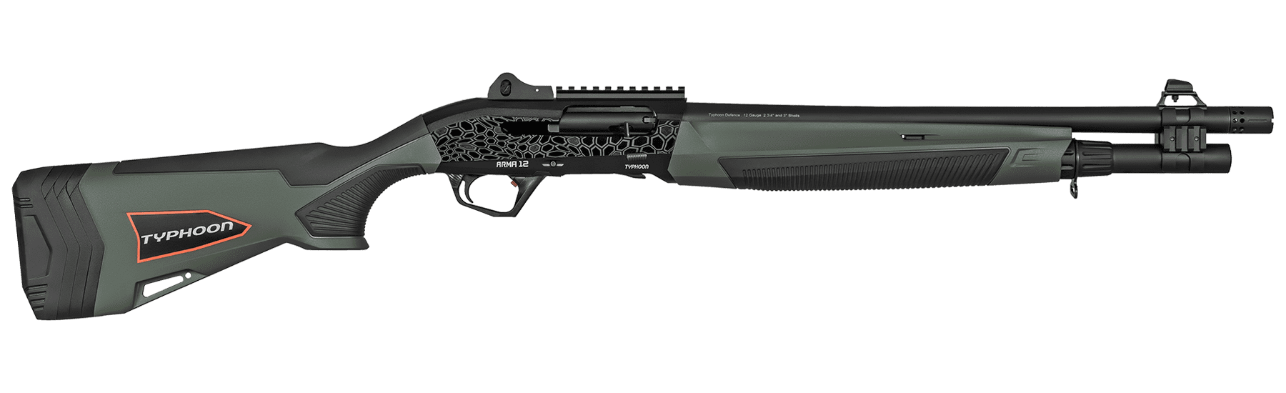 TYPHOON ARMA 12 TACTICAL YEŞİL YARI OTOMATİK AV TÜFEĞİ