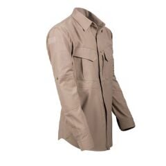 VAV Uzun Kol Gömlek Tactek-01 Bej - XL