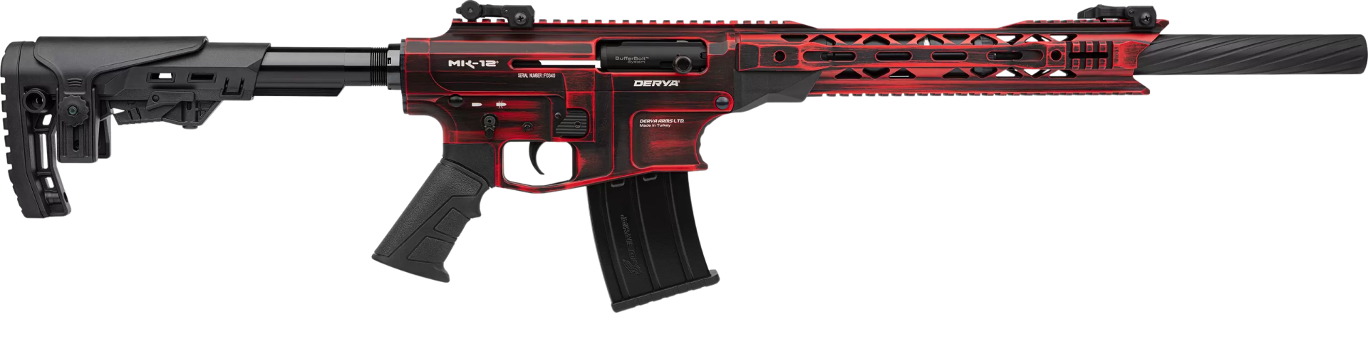 DERYA MK12 AS-104SE KIRMIZI EKSİTME ŞARJÖRLÜ AV TÜFEĞİ