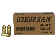 ÖZKURSAN 45 ACP FMJ 230 GRAIN TABANCA MERMİSİ