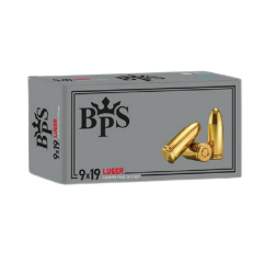 BPS 9x19 LUGER FMJ 115 GRAIN TABANCA MERMİSİ