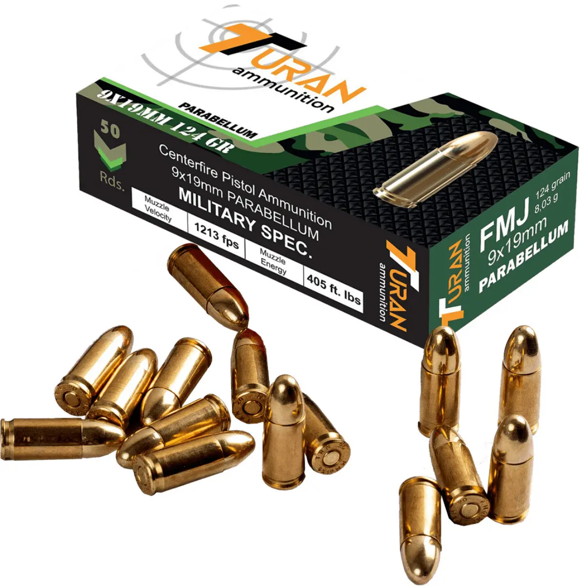 TURAN AMMO 9MM PARABELLUM TABANCA MERMİSİ