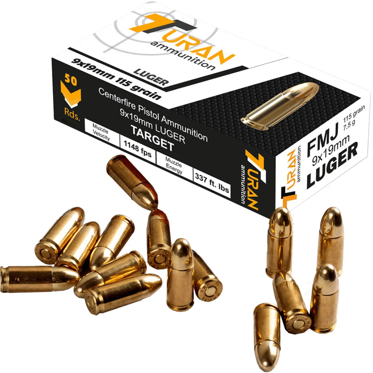 TURAN AMMO 9MM LUGER TABANCA MERMİSİ