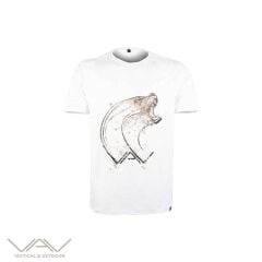 VAV Baseti-02 Yuv. Yaka Tişört Beyaz Balık D.