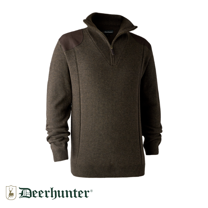 DEERHUNTER Sheffield Fermuarlı Yeşil Kazak  M