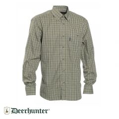 T. DEERHUNTER Wyatt Yeşil Kareli Uzun Kol Gömlek 43/44