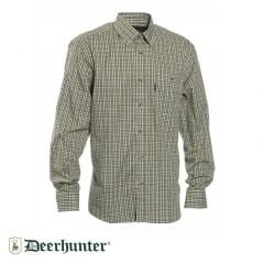 T. DEERHUNTER Wyatt Yeşil Kareli Uzun Kol Gömlek 43/44