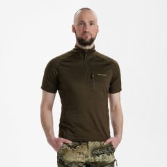 DEERHUNTER Yaka Fermuarlı K.Kollu Yeşil Tişört L