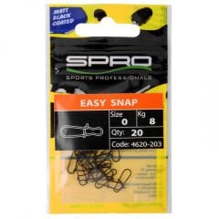 SPRO Matte Black Easy Snap Fırdöndü #0