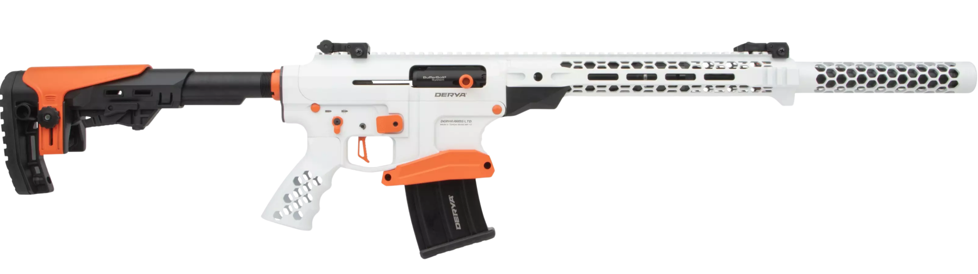 DERYA MK12 AS-109H ULTRA BEYAZ TURUNCU ŞARJÖRLÜ AV TÜFEĞİ