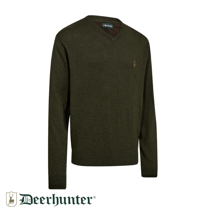DEERHUNTER Harrington V Yaka Yeşil Kazak M