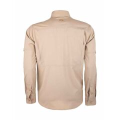VAV Uzun Kol Gömlek Tacflex-02 Koyu Bej - S