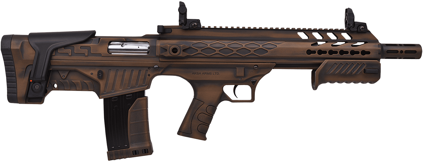 AKSA CROSSFIRE T12 BRONZ ESKİTME BULLPUP ÇİFT SİSTEM AV TÜFEĞİ (POMPALI - OTOMATİK)