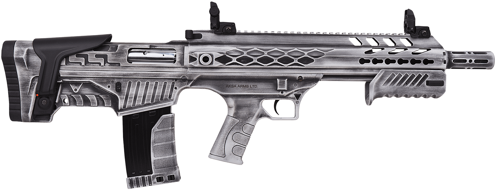 AKSA CROSSFIRE T12 GRİ ESKİTME BULLPUP ÇİFT SİSTEM AV TÜFEĞİ (POMPALI - OTOMATİK)