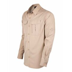 VAV Uzun Kol Gömlek Tacflex-02 Koyu Bej - L