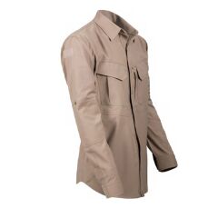 VAV Uzun Kol Gömlek Tactek-01 Bej - XXL