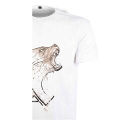 VAV Baseti-02 Yuv. Yaka Tişört Beyaz Balık D.