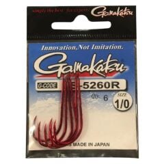 T.D. GAMAKATSU LS-5260R Kırmızı #1/0 Olta İğnesi 1/6