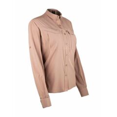 T. VAV Uzun Kol Kadın Gömlek WFLEX01 Bej - S