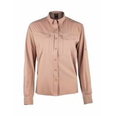 T. VAV Uzun Kol Kadın Gömlek WFLEX01 Bej - S