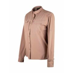 T. VAV Uzun Kol Kadın Gömlek WFLEX01 Bej - S
